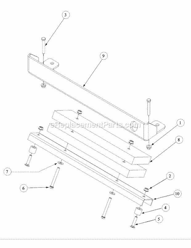 Rear Bumper Diagram and Parts List for M60-KW 53AB5DBX150-23-HP Cub Cadet Lawn Tractor
